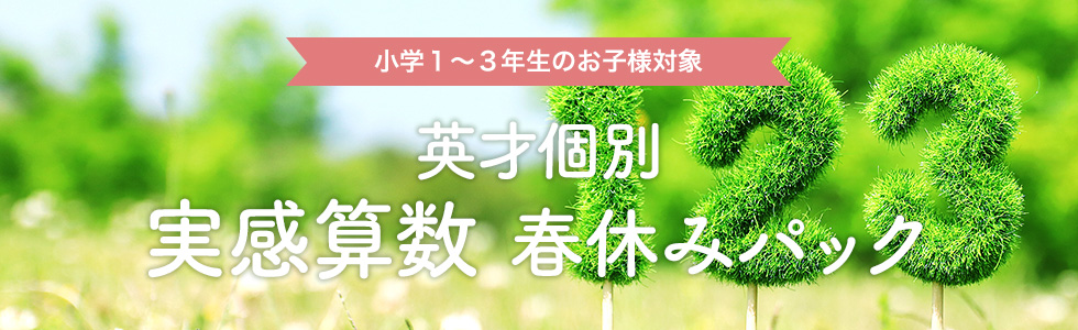 英才個別　実感算数　春休みパック