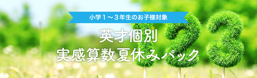 英才個別実感算数夏休みパック