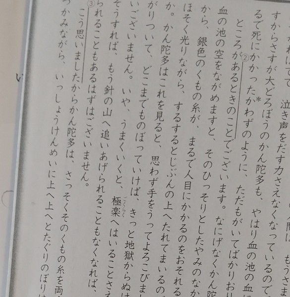 新小４国語 蜘蛛の糸 マナビのマキバ